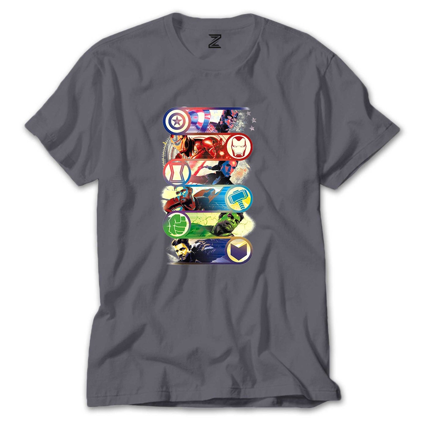 Marvel Heroes Renkli Tişört