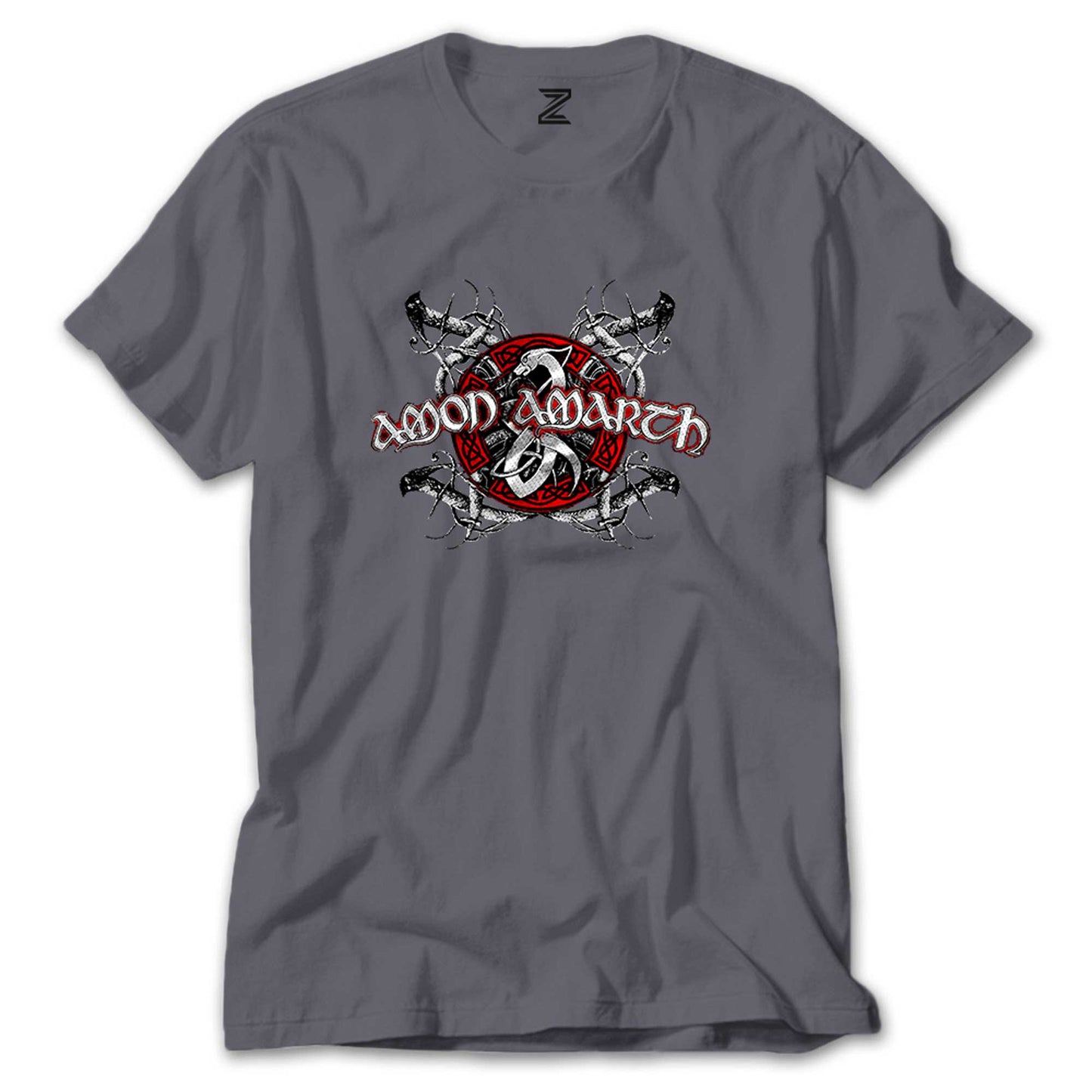 Amon Amarth Black and Red Renkli Tişört