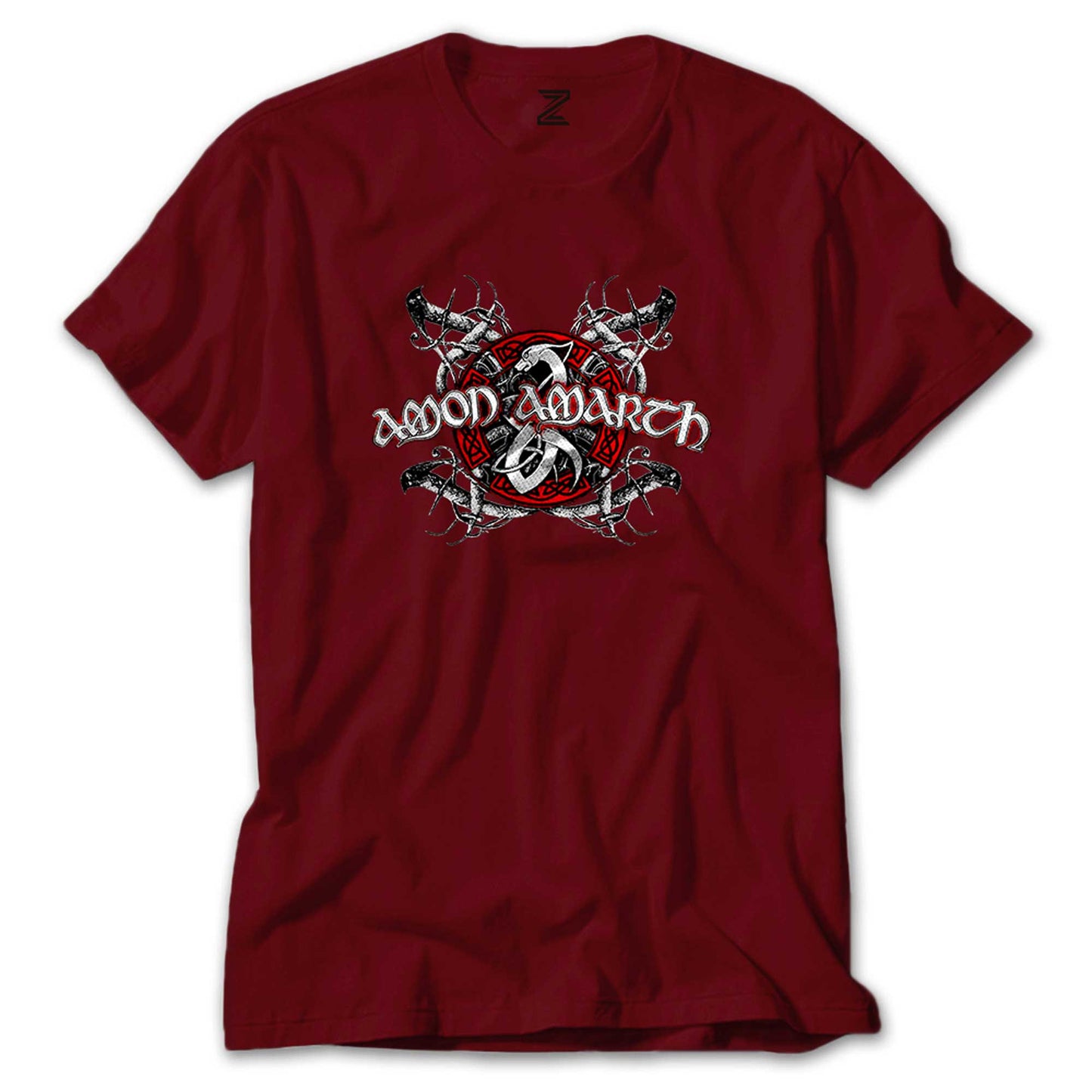 Amon Amarth Black and Red Renkli Tişört