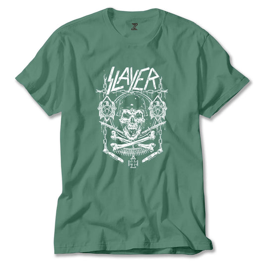 Slayer Gun and Chain Renkli Tişört