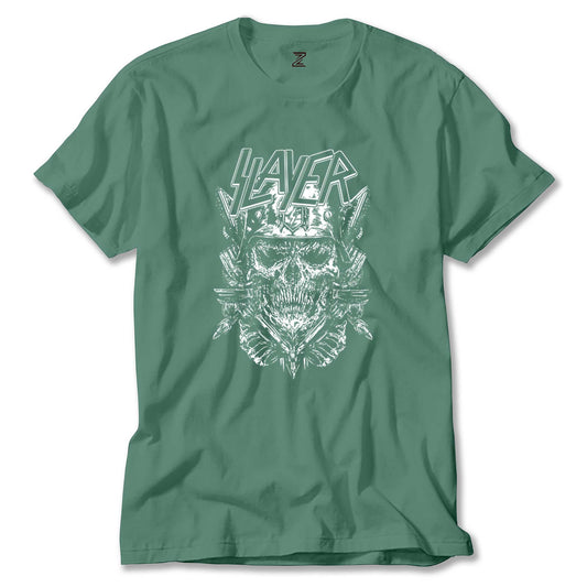 Slayer Soilder Skull Renkli Tişört