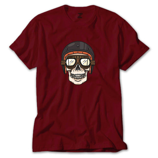 Skull Helmet Renkli Tişört