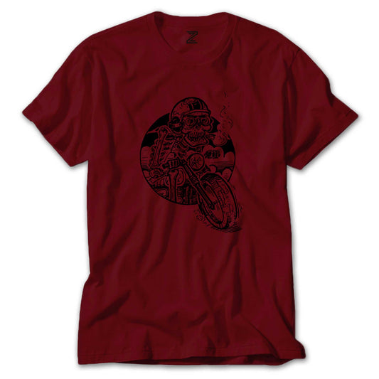 Skull Smoker Rider Renkli Tişört