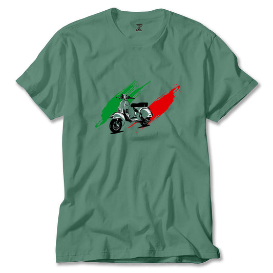 Vespa in Italy Renkli Tişört