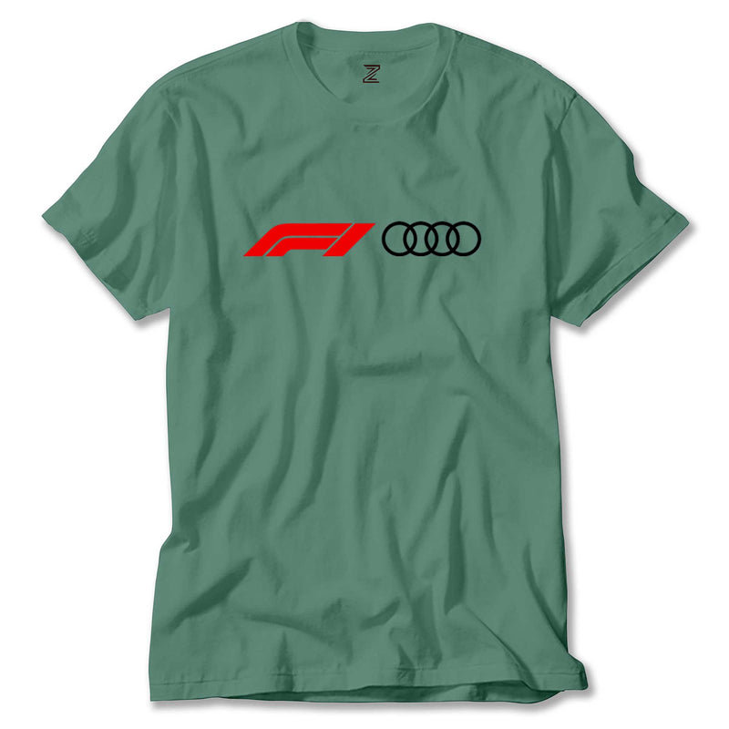 F1 Audi Logo renkli tişört