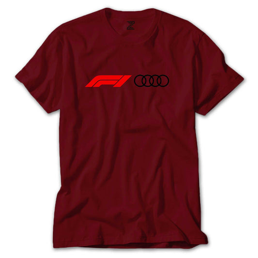 F1 Audi Logo Renkli Tişört
