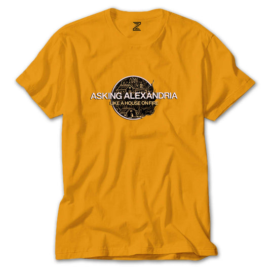 Asking Alexandria Like A House On Fire Renkli Tişört