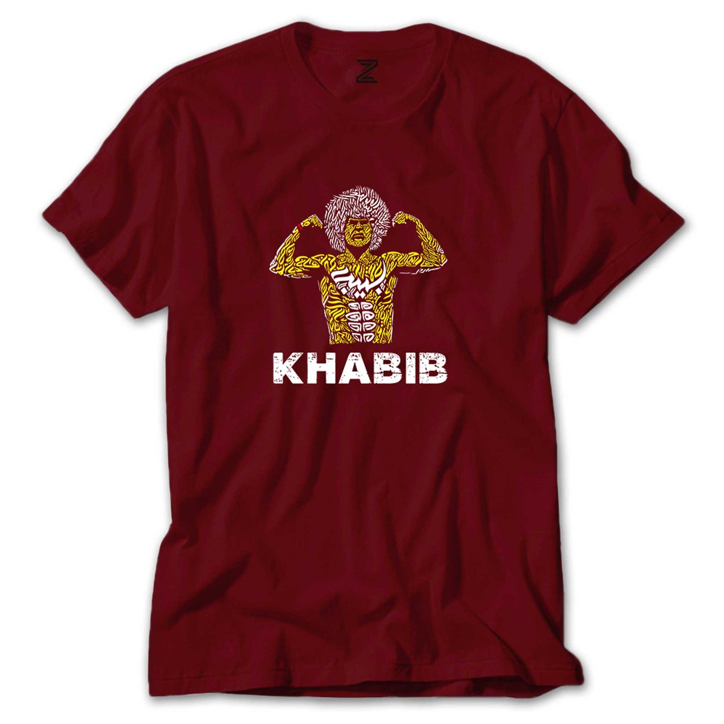 İndirimli Khabib Graphic Kırmızı Tişört 