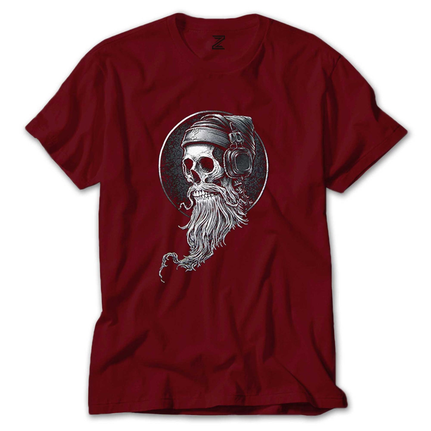 İndirimli Skull Kuru Kafa Hippy Kırmızı Tişört