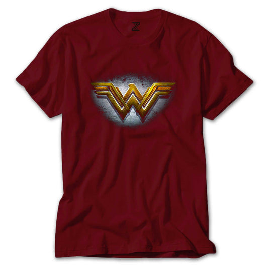 Wonder Woman Gold Logo Renkli Tişört