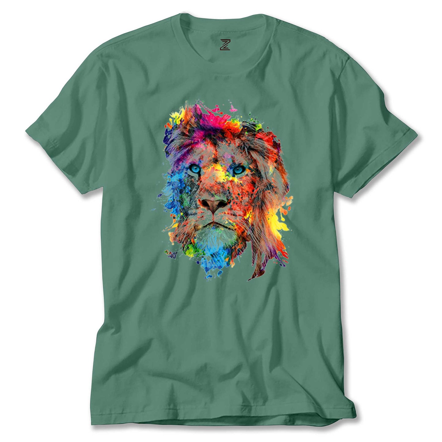 İndirimli Lion Rainbow Yeşil Tişört