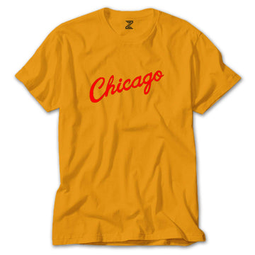 Chicago Yazı Renkli Tişört