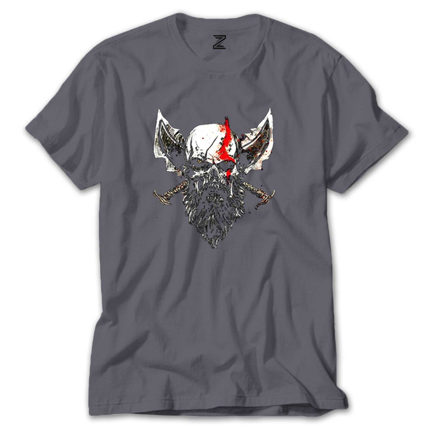 God Of War Skull Kratos Renkli Tişört