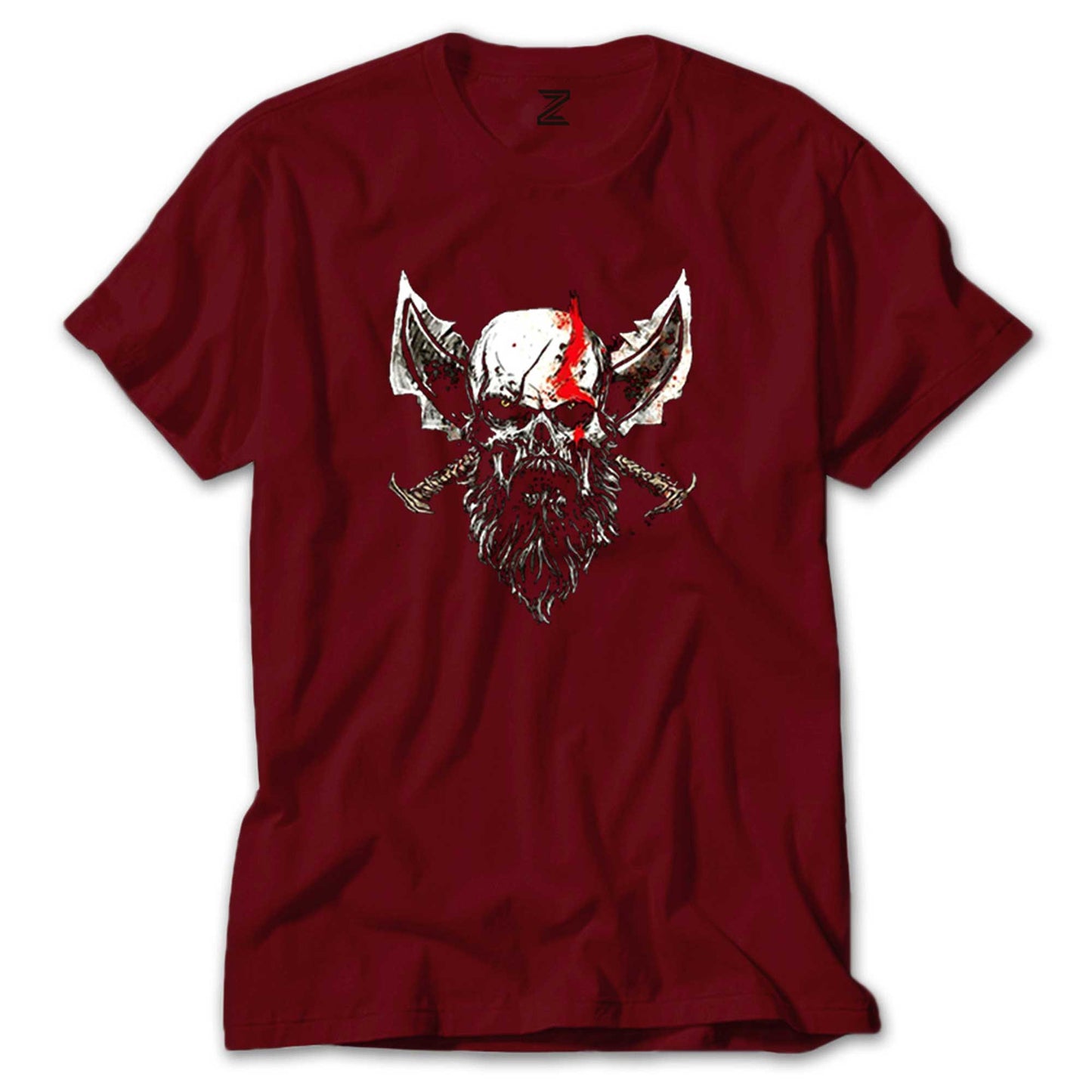 God Of War Skull Kratos Renkli Tişört