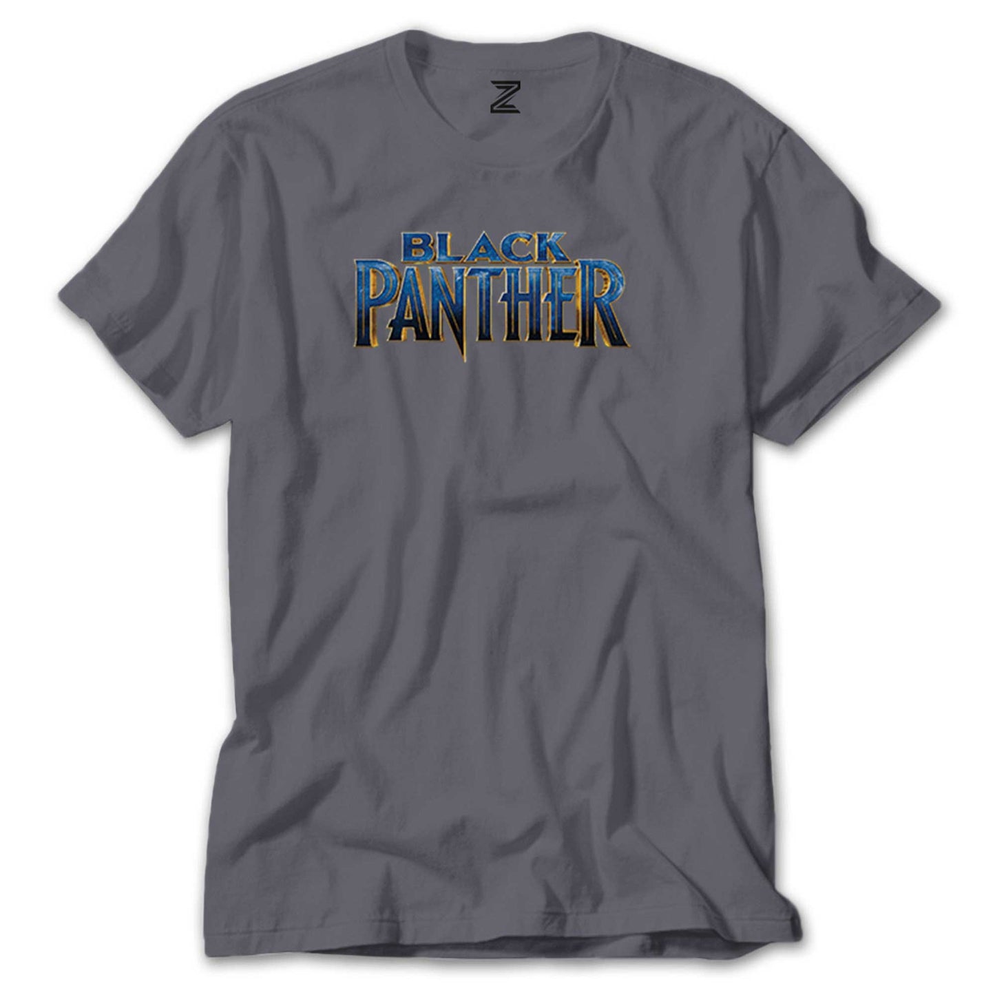 Black Panter Blue Text Renkli Tişört