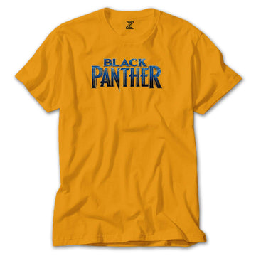Black Panter Blue Text Renkli Tişört