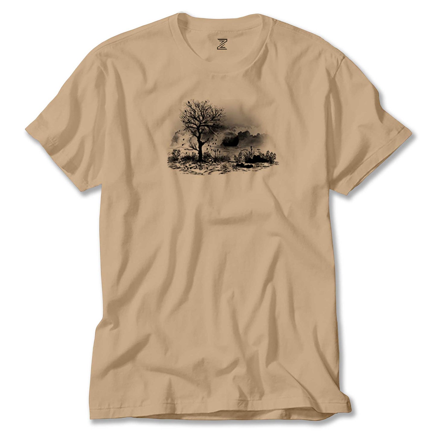 Black Tree Lake Renkli Tişört