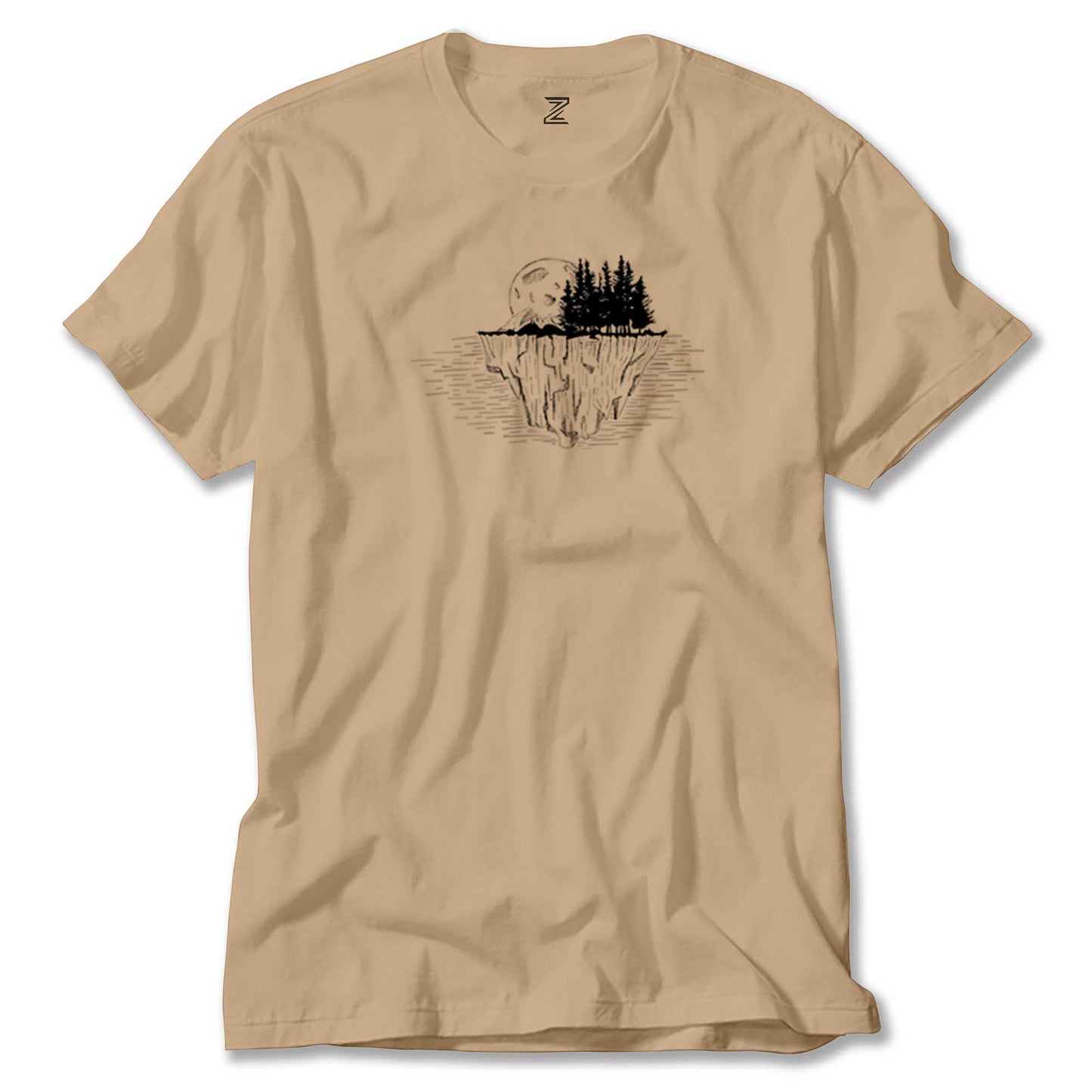 Moon Mountain Landscape Renkli Tişört