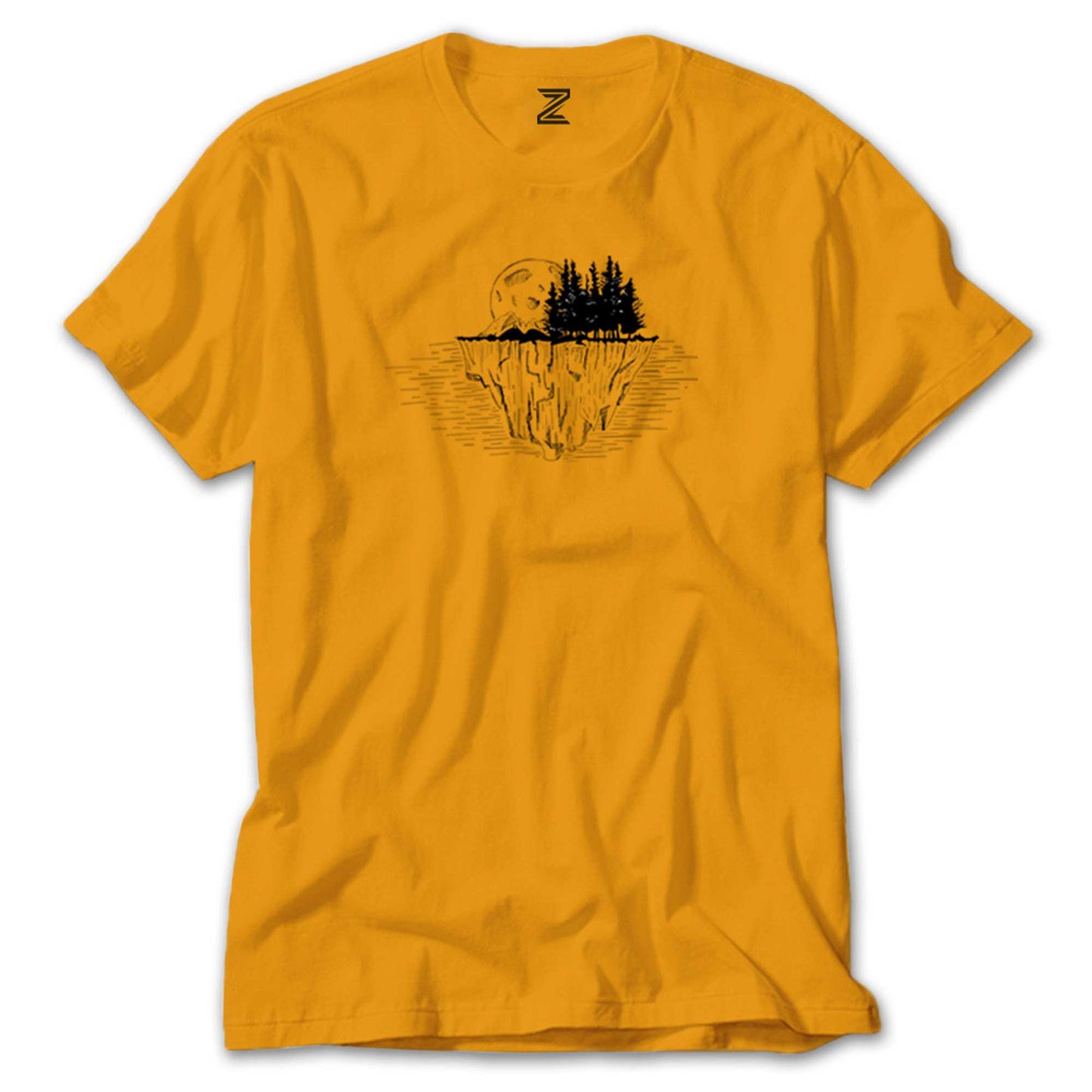 Moon Mountain Landscape Renkli Tişört