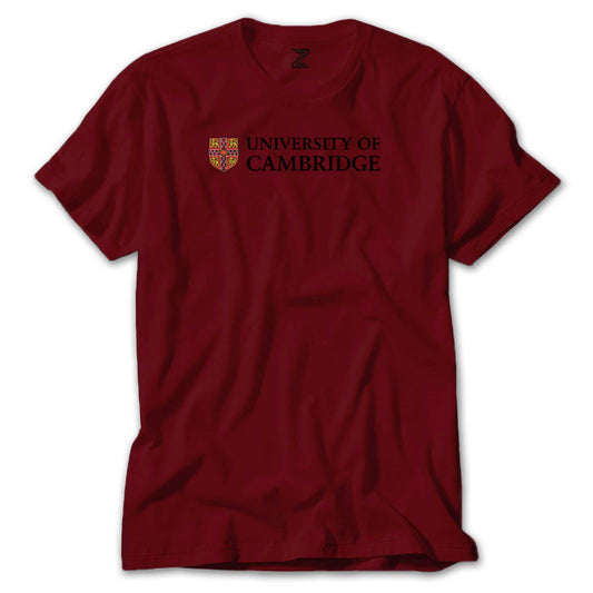 University Of Cambridge Logo Text Renkli Tişört