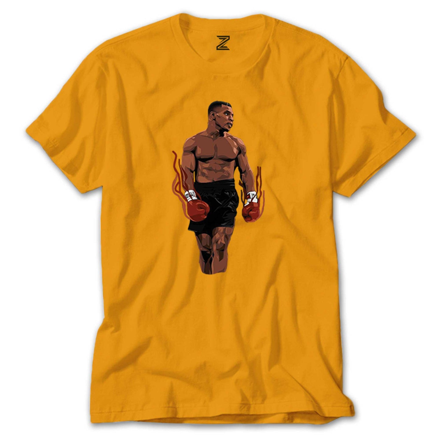 Mike Tyson Fire Boxing Gloves Renkli Tişört