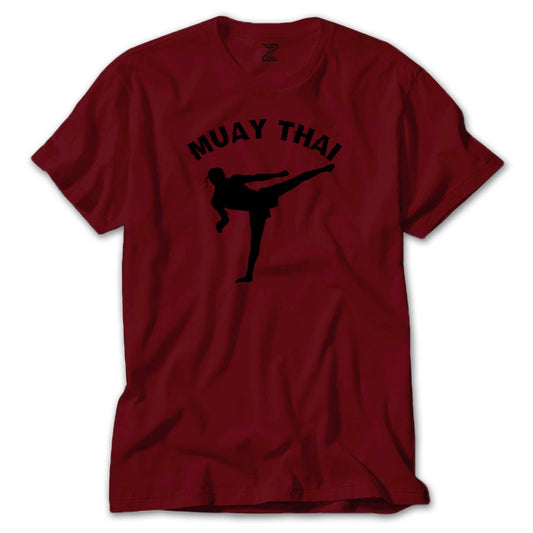 Karate Muay Thai Silhouette Renkli Tişört