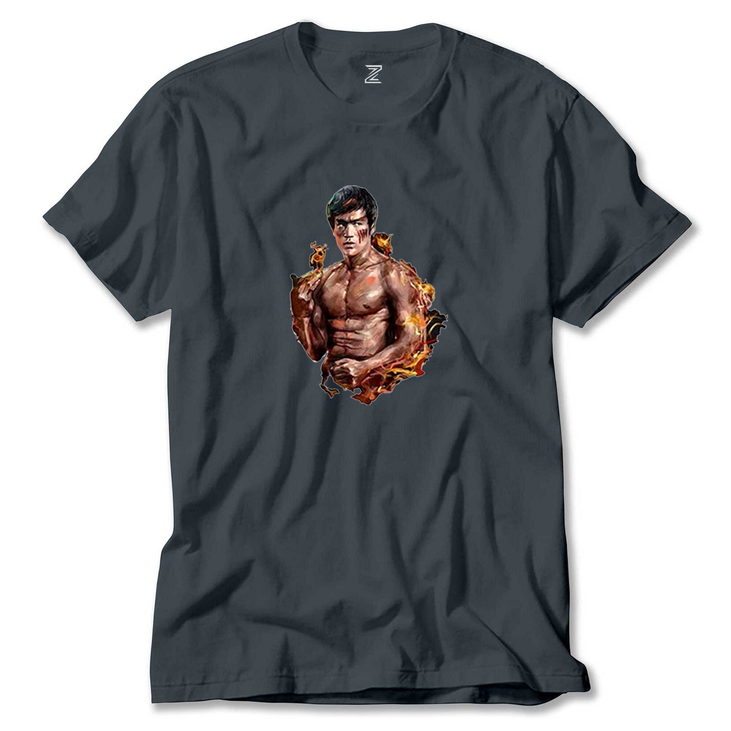 Bruce Lee Kick Dragon Renkli Tişört