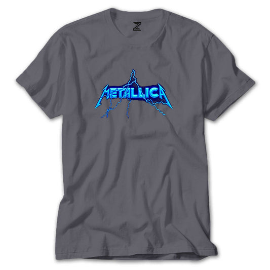 Metallica Logo Lightning Renkli Tişört