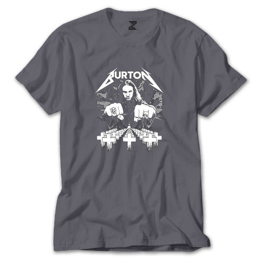 Metallica Cliff Burton Face Renkli Tişört