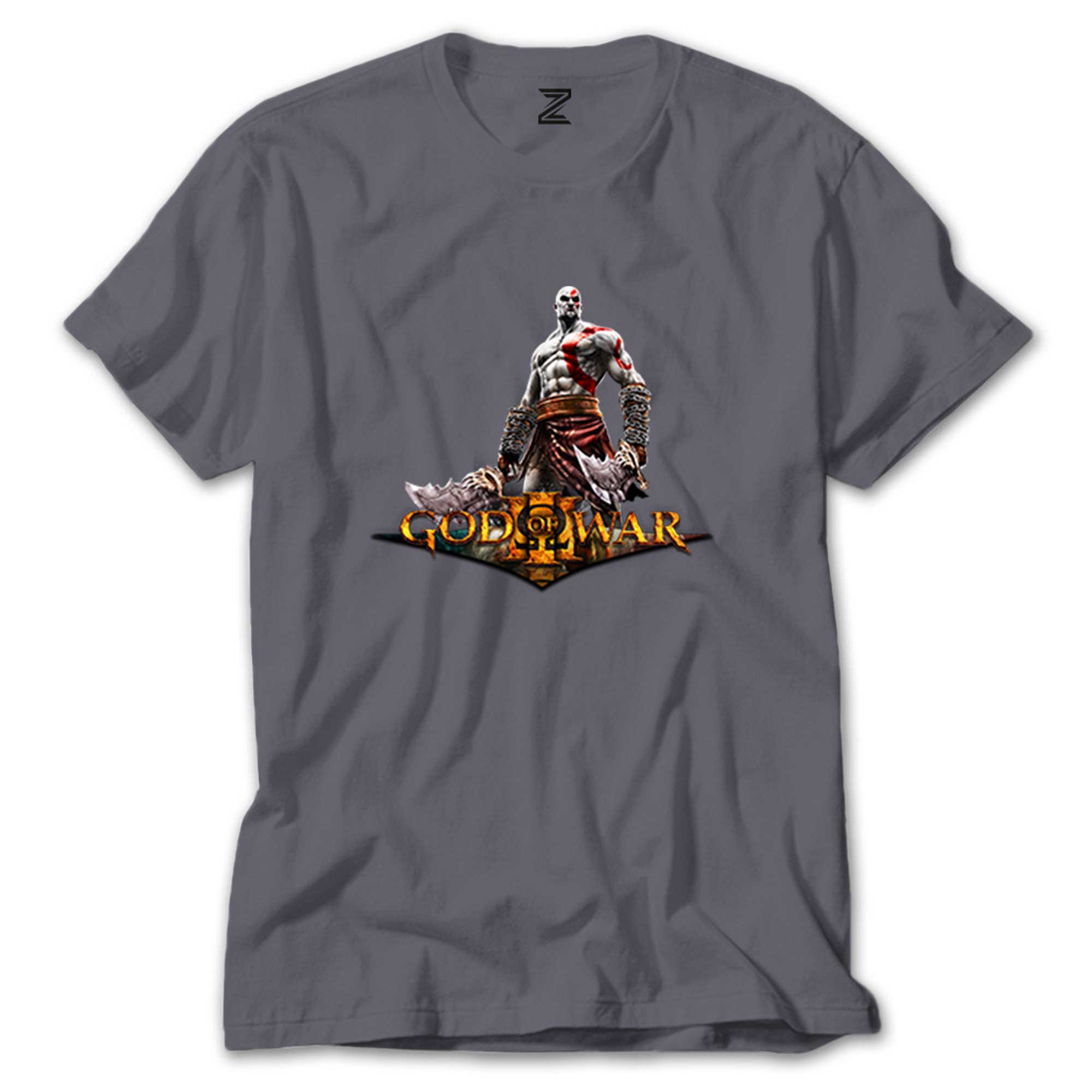 God of War Kratos Siluet Logo Renkli Tişört