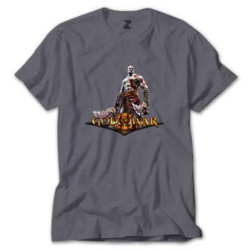 God of War Kratos Siluet Logo Renkli Tişört