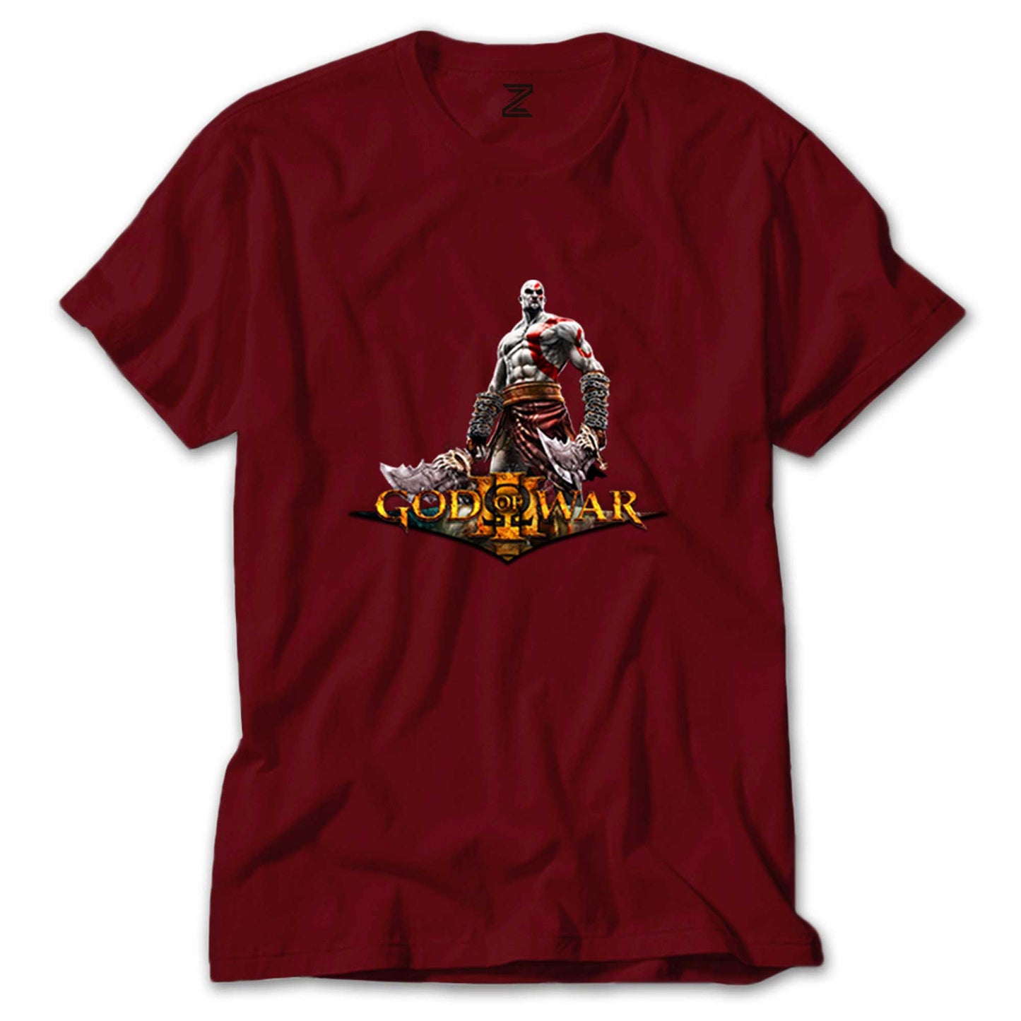 God of War Kratos Siluet Logo Renkli Tişört