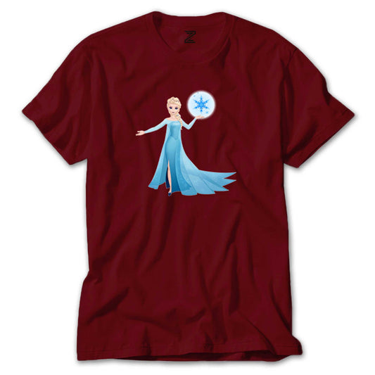 Karlar Ülkesi Elsa Siluet Renkli Tişört