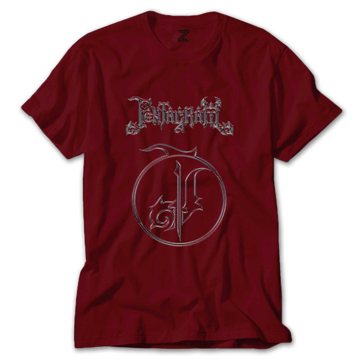 Pentagram Yazı Bir Logo renkli tişört