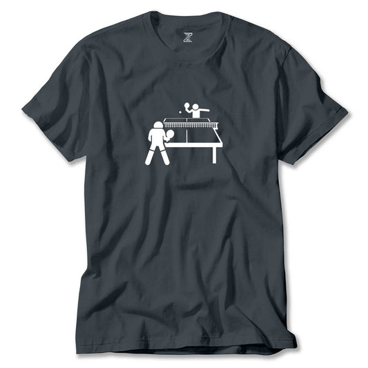 Ping Pong Table Tennis Round Renkli Tişört