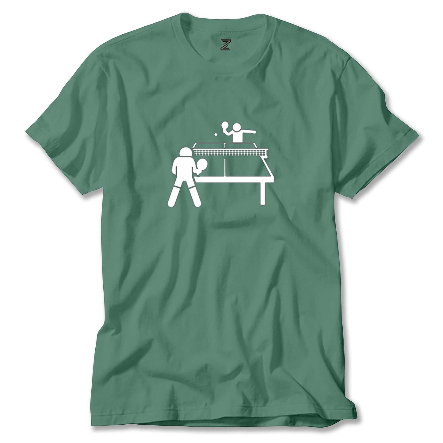 Ping Pong Table Tennis Round Renkli Tişört