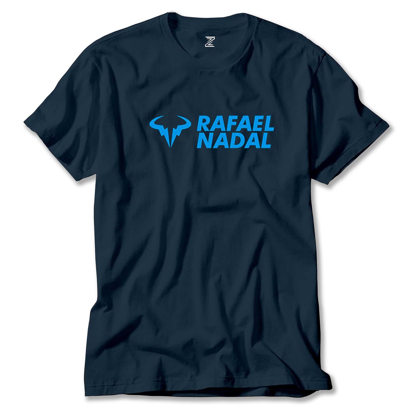 Rafael Nadal Blue Logo Text Renkli Tişört