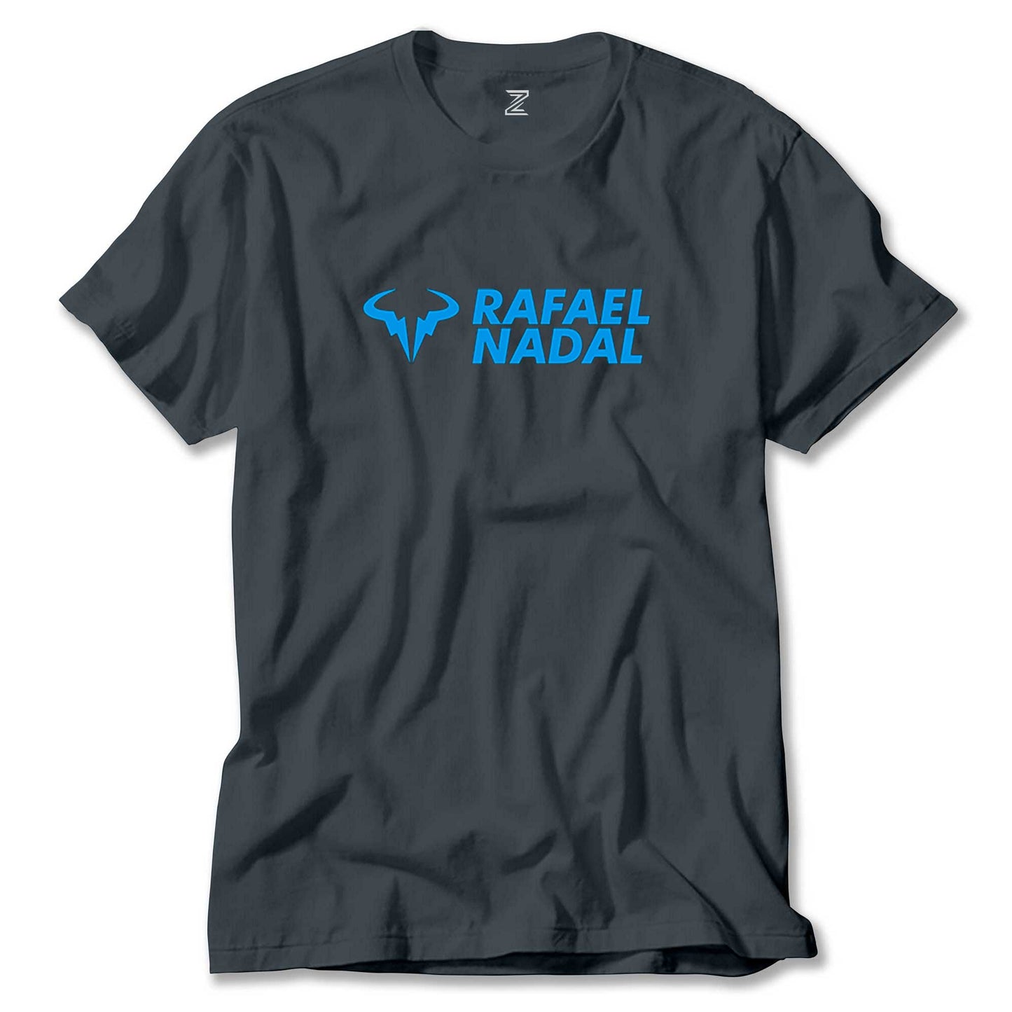 Rafael Nadal Blue Logo Text Renkli Tişört