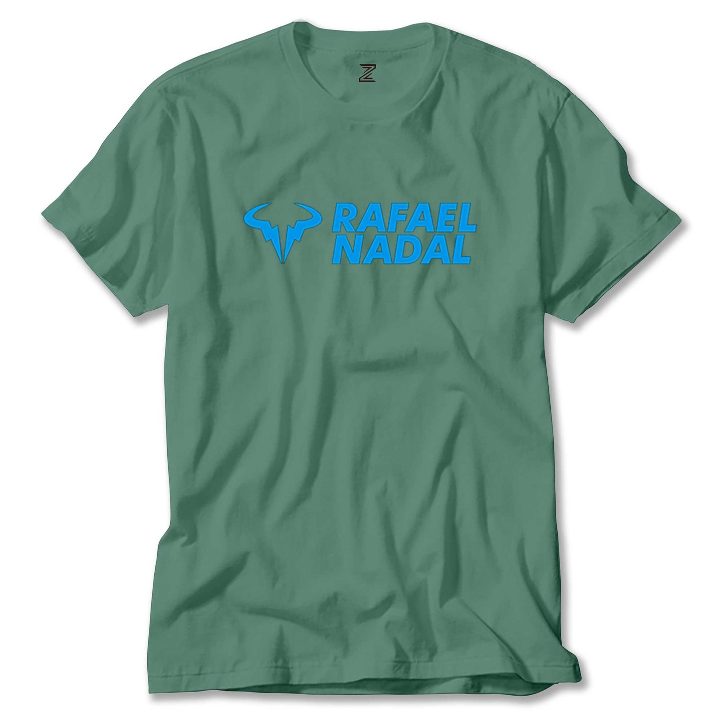 Rafael Nadal Blue Logo Text Renkli Tişört