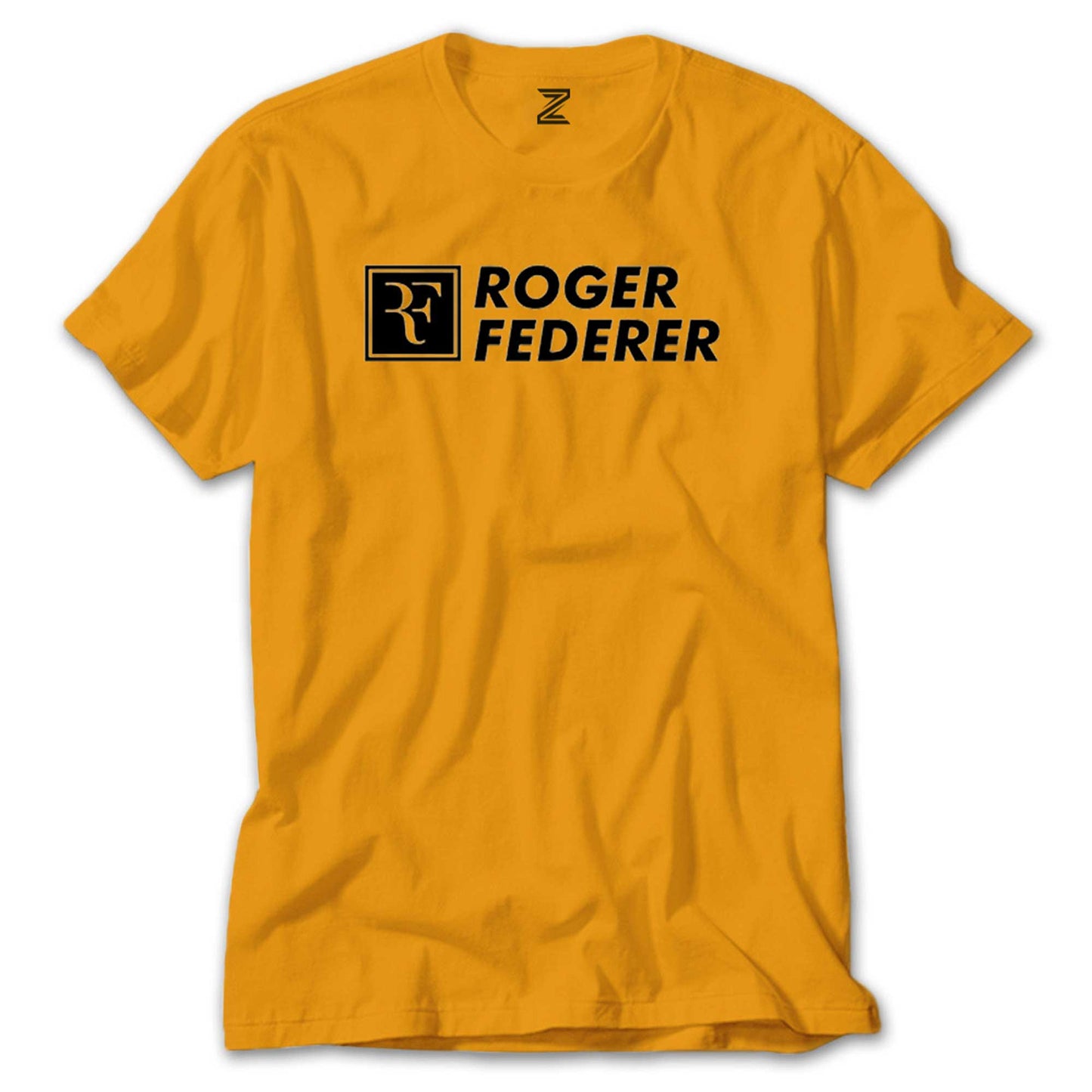 İndirimli Roger Federer Text Sarı Tişört