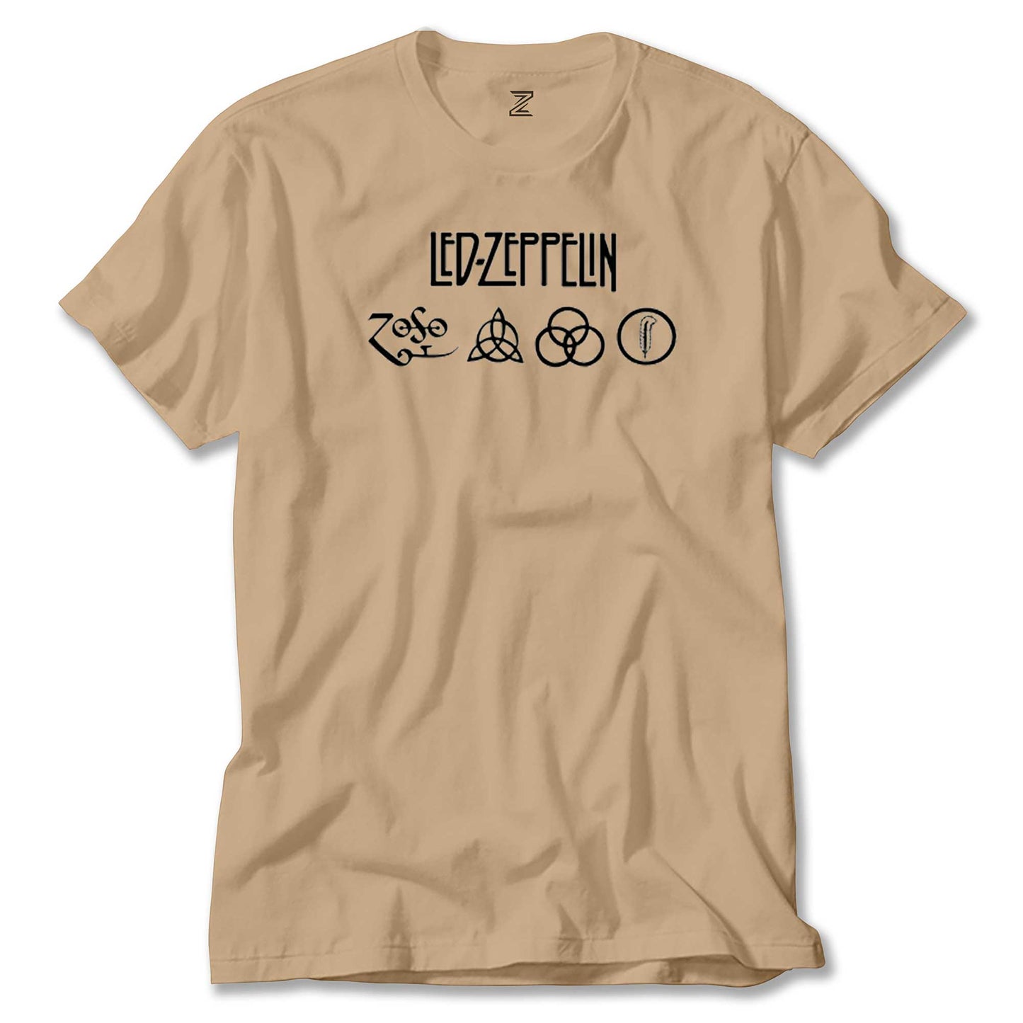 İndirimli Led Zeppelin Zoso Krem Tişört