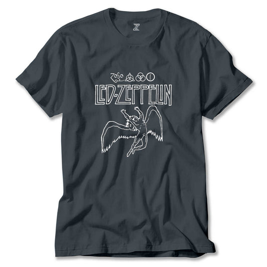 İndirimli Led Zeppelin Zoso Icarus Füme Tişört