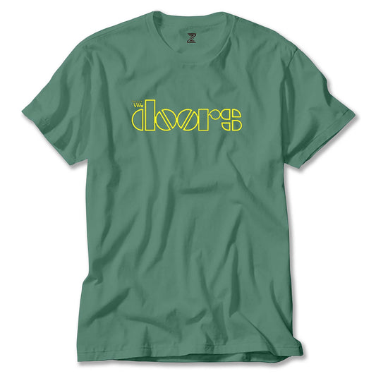 The Doors Logo Yellow Renkli Tişört