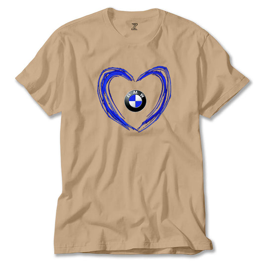 BMW Heart Logo Renkli Tişört