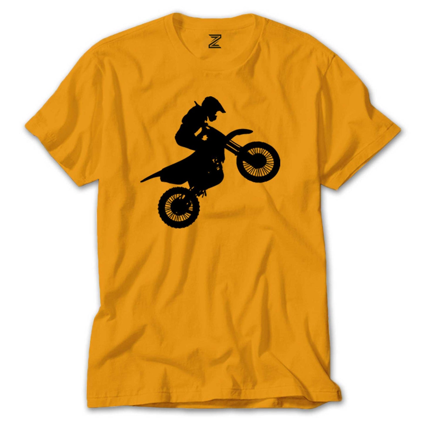 Motocross Motorcycle Siluet Renkli Tişört