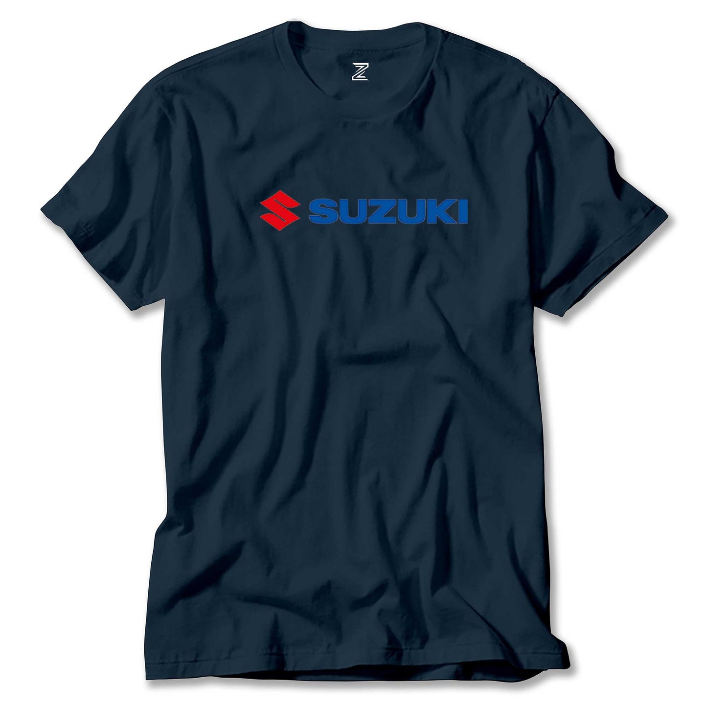 İndirimli Suzuki Motorcycle Logo Lacivert Tişört