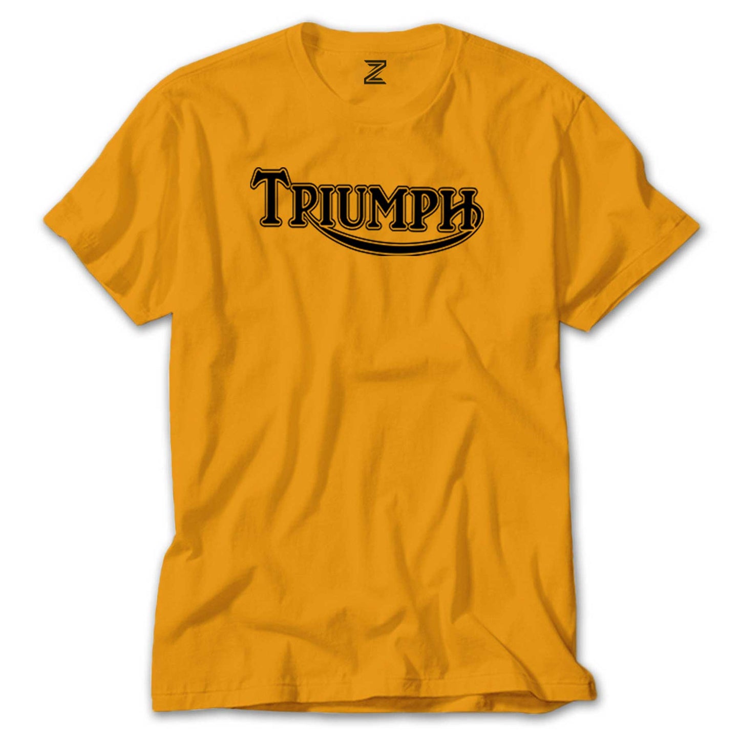 İndirimli Triumph Motorcycles Logo Sarı Tişört