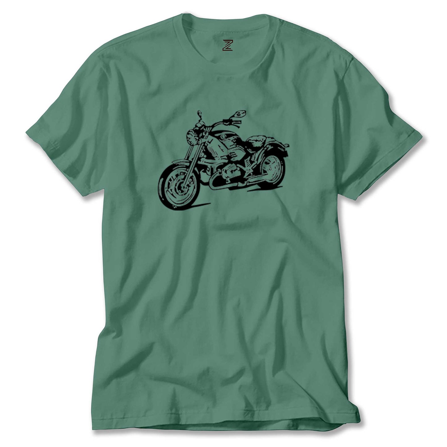 Kruvazör Motosiklet Çizim Renkli Tişört