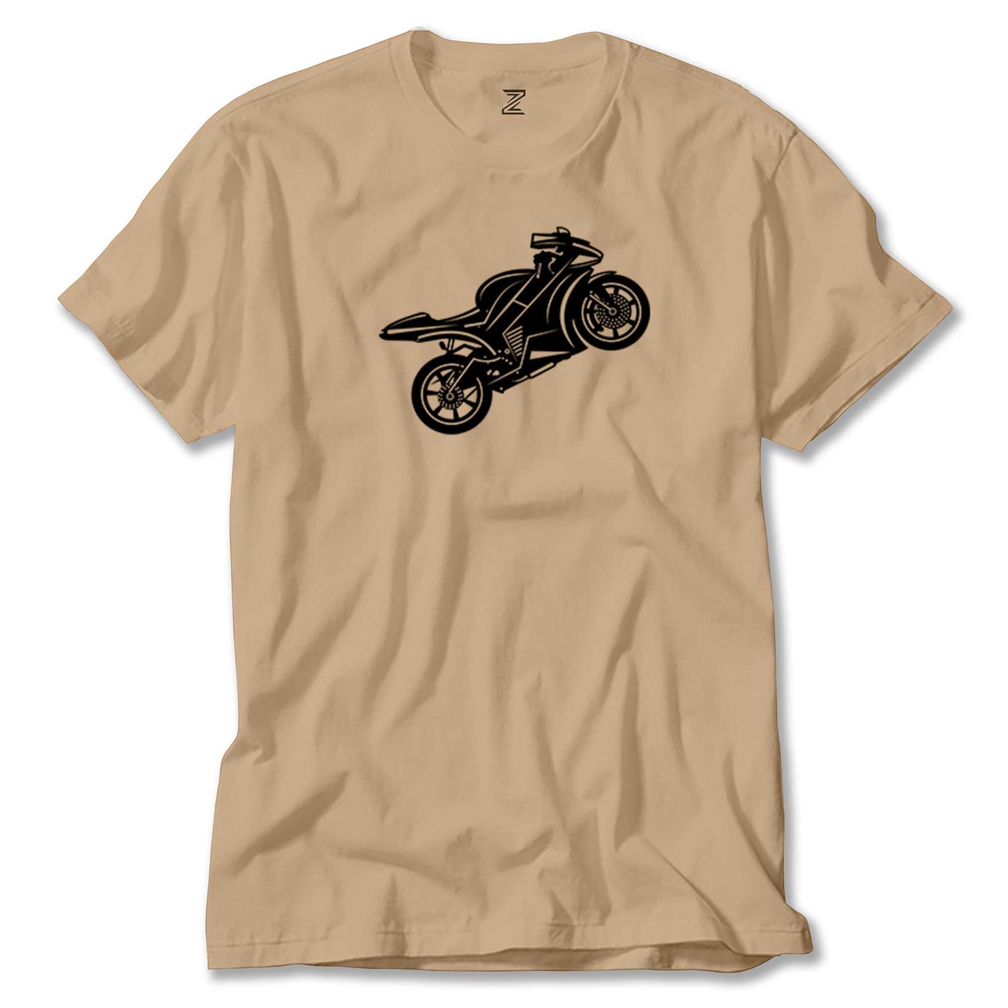 Motosiklet Siluet Renkli Tişört