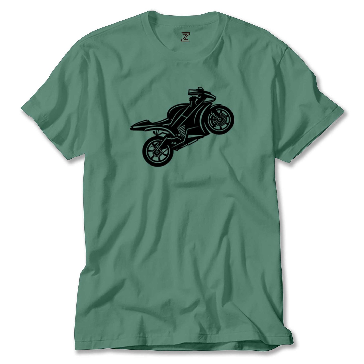 Motosiklet Siluet Renkli Tişört